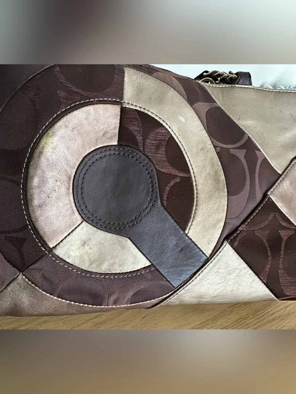 Coach patchwork tote bag